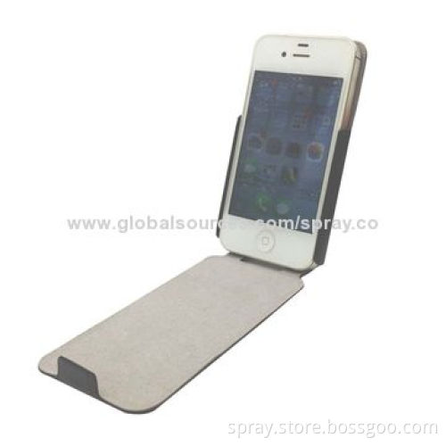 Ultra Slim Flip Folio PU Case for iPhone 4S, No Stitching or Oil Coating End
